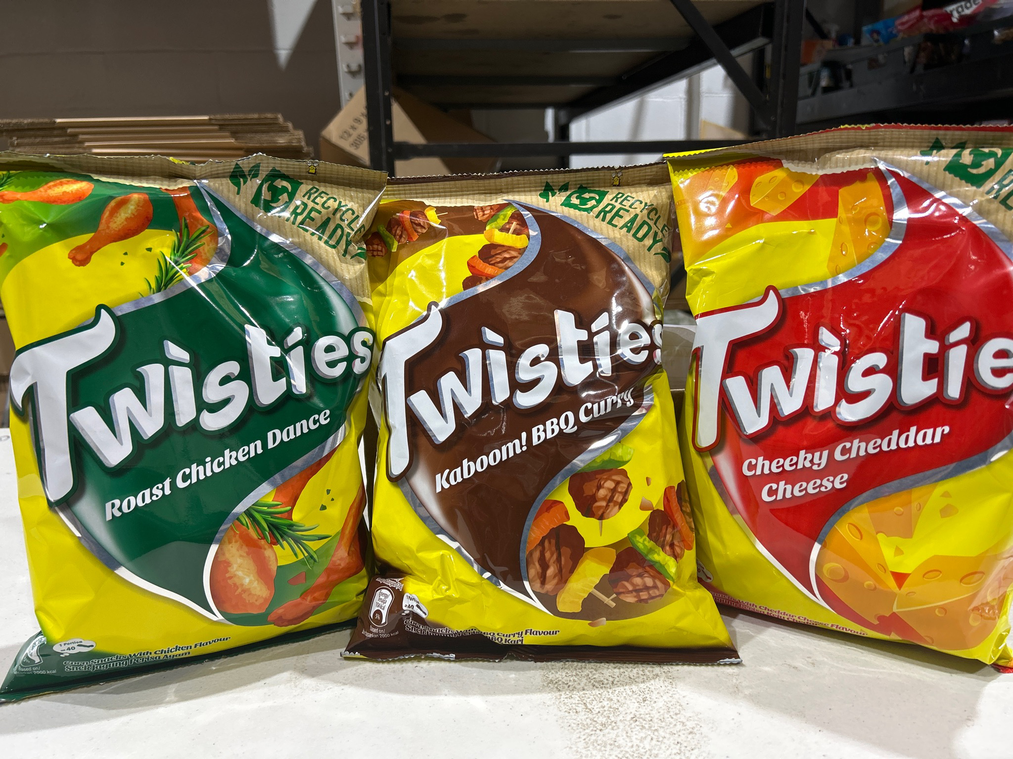 3 X Big Twisties Family Pack Chicken X 1 Cheese X 1 and 1 BBQ of 140g Each product image 2