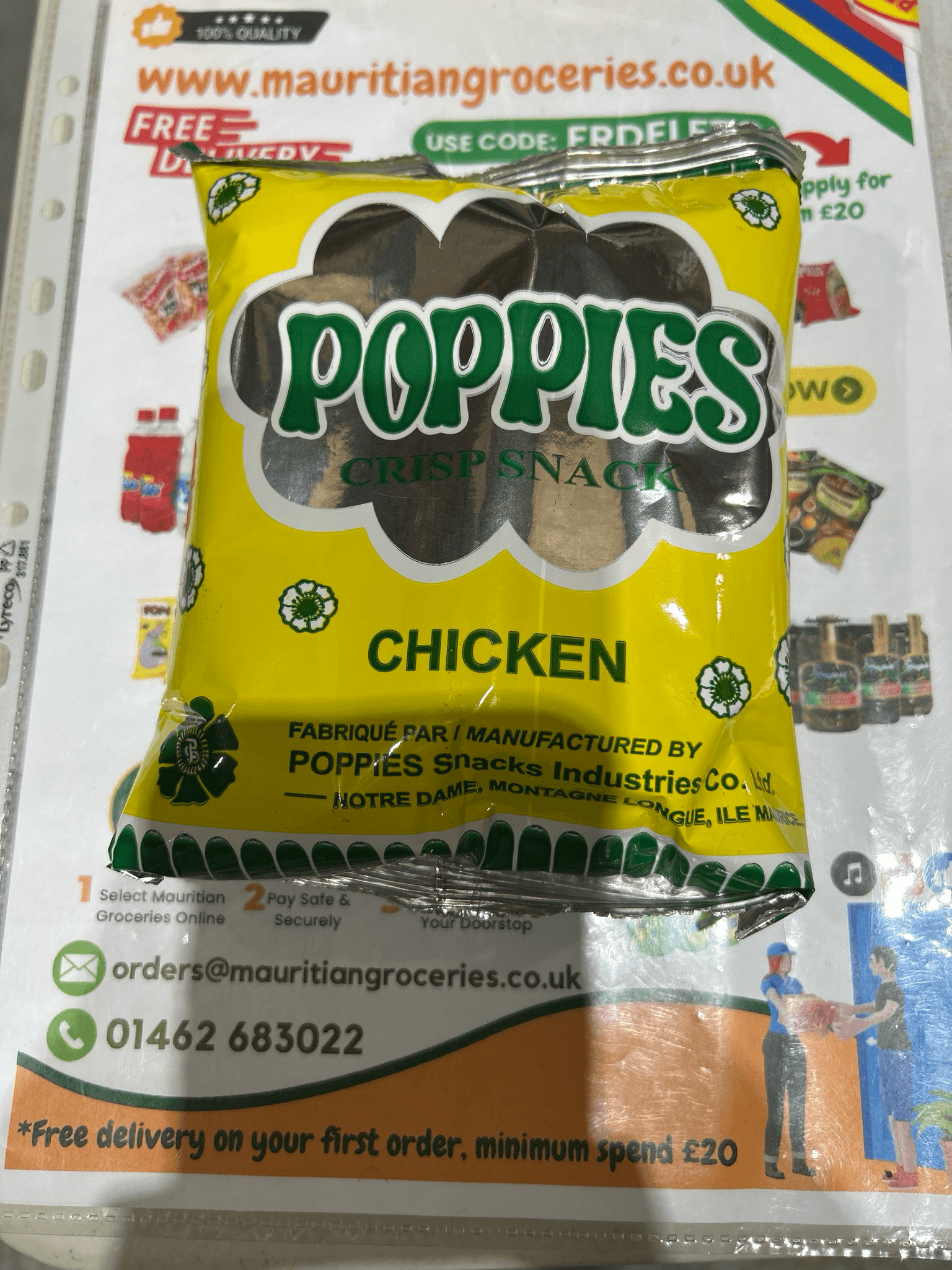 Poppies Crisp Chicken Flavour 30g product image