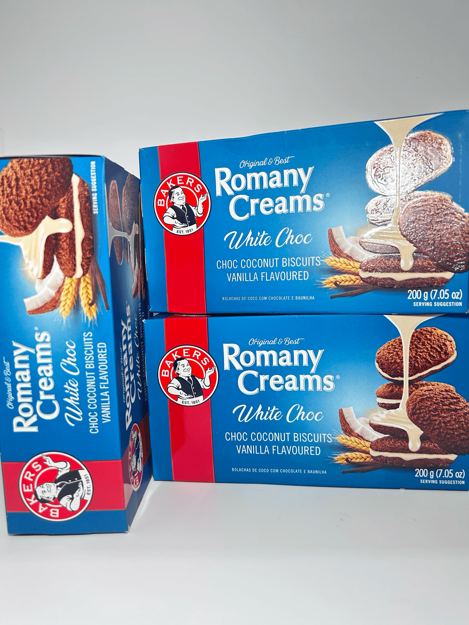 Romany Creams White Chocolate - CHOC COCONUT BISCUITS VANILLA FLAVOURED 200g product image 2
