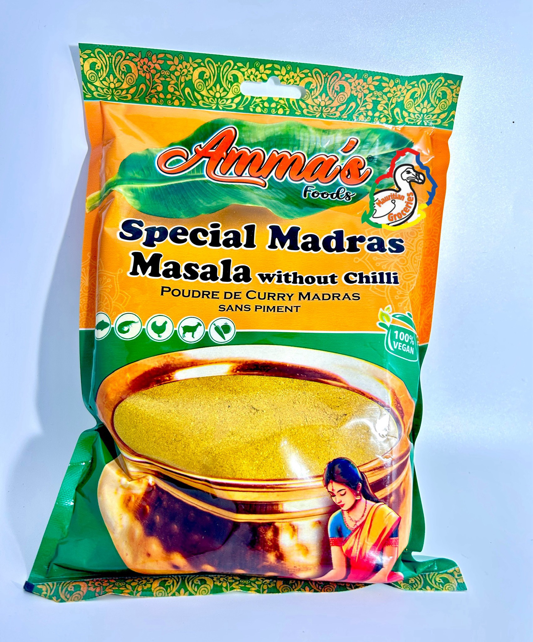 Amma’s Madras POUDRE DE CURRY MADRAS SANS PIMENT / Curry Powder No Chilli 400g